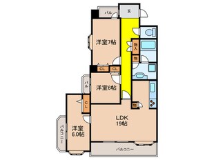 ﾗｲｵﾝｽﾞｼﾃｨ栄(1001)の物件間取画像